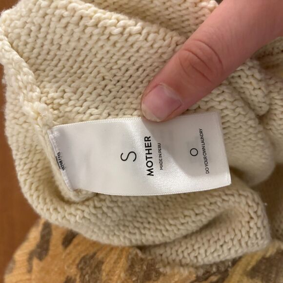 Mother size Small Don't Sweat It Leopard Print Mob Wife Y2K Preppy Sweater - Picture 5 of 10